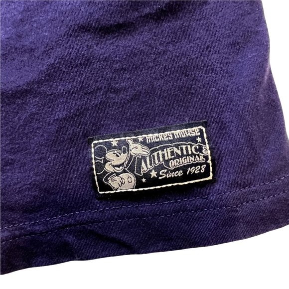 Disney Parks Authentic Original Tshirt L Purple Embroidered‎ Mickey Size Large - Picture 9 of 12